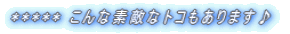 ***** こんな素敵なトコもあります♪
